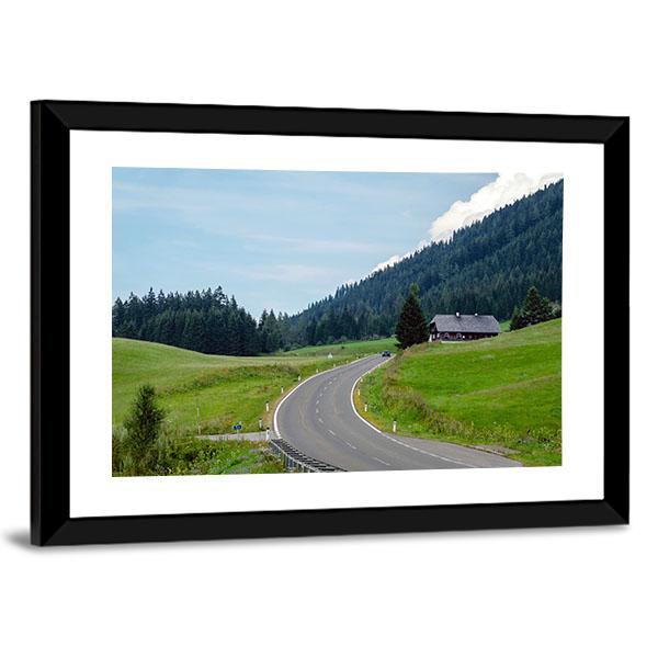Asphalt Mountain Road Canvas Wall Art-3 Horizontal-Gallery Wrap-25" x 16"-Tiaracle