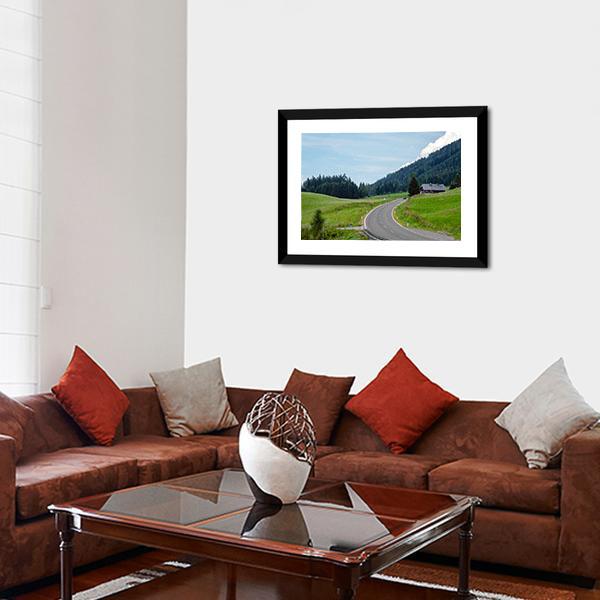 Asphalt Mountain Road Canvas Wall Art-3 Horizontal-Gallery Wrap-25" x 16"-Tiaracle