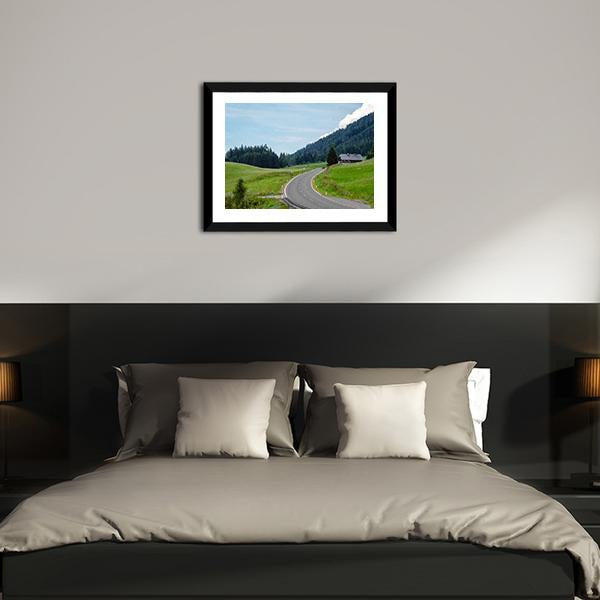Asphalt Mountain Road Canvas Wall Art-3 Horizontal-Gallery Wrap-25" x 16"-Tiaracle