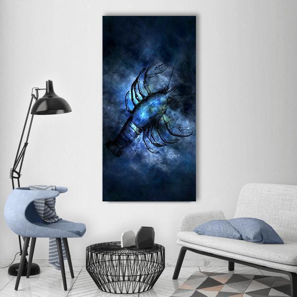 Scorpio Sign Vertical Canvas Wall Art-1 Vertical-Gallery Wrap-12" x 24"-Tiaracle