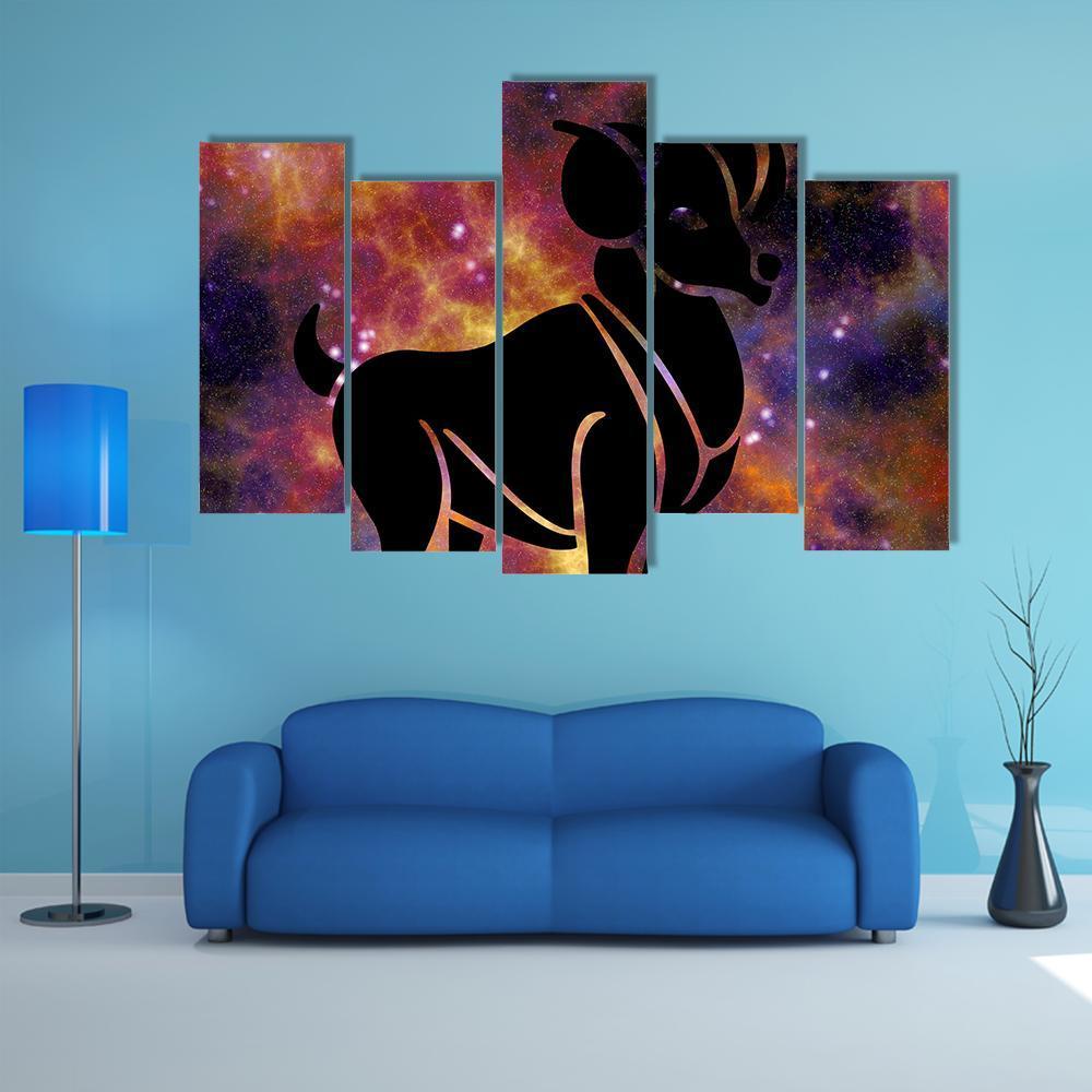 Aries Astrology Canvas Wall Art-5 Pop-Gallery Wrap-32" x 21"-Tiaracle