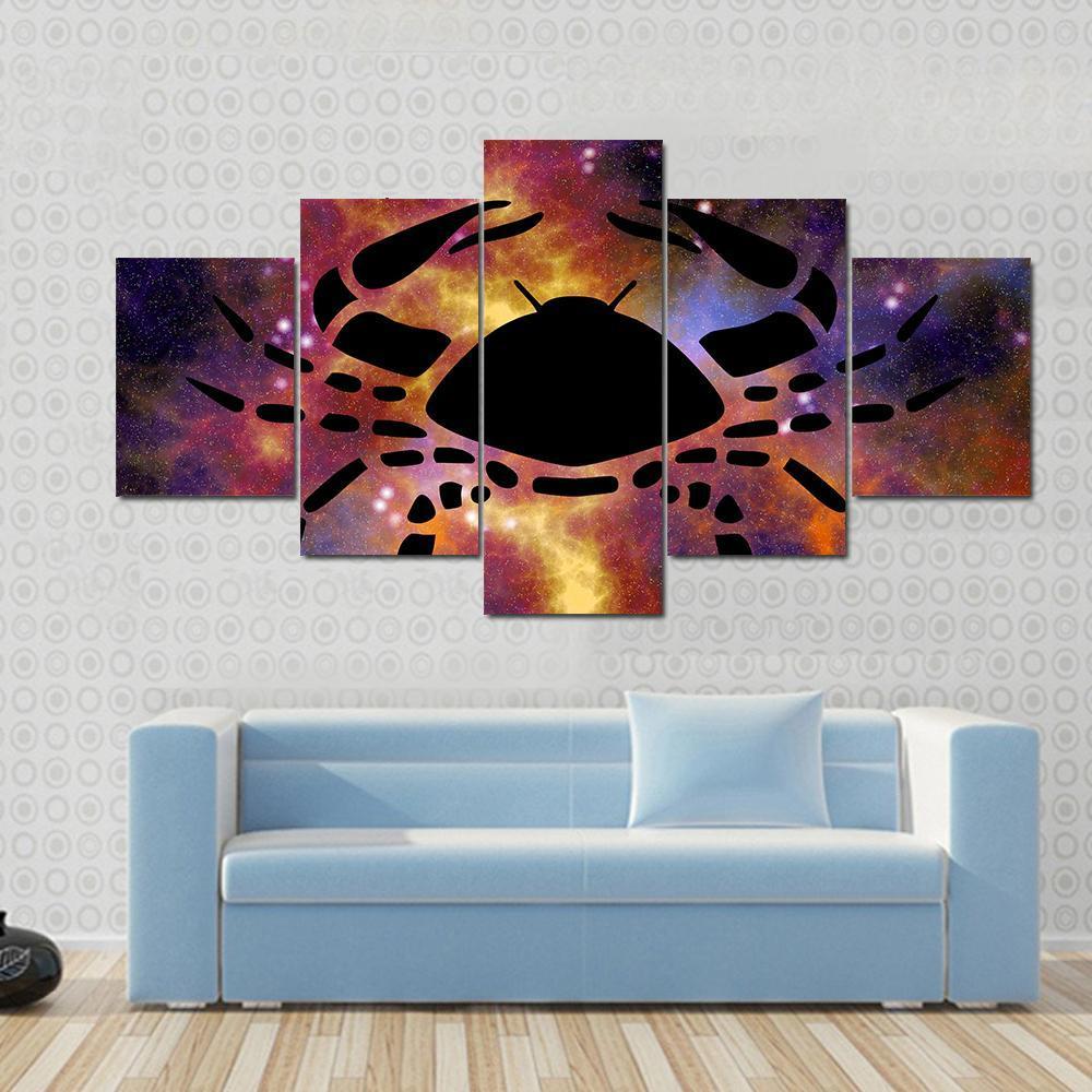 Sign Of Cancer Canvas Wall Art-5 Star-Gallery Wrap-42" x 21"-Tiaracle