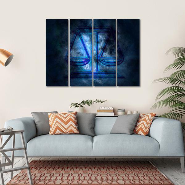 Sign Of Libra Canvas Wall Art-4 Horizontal-Gallery Wrap-34" x 24"-Tiaracle