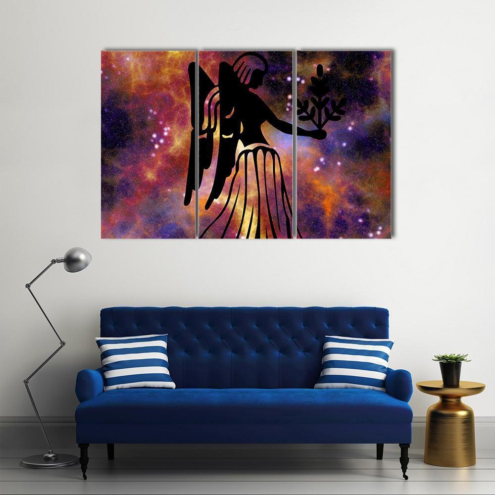 Sign Of Virgo Canvas Wall Art-3 Horizontal-Gallery Wrap-25" x 16"-Tiaracle