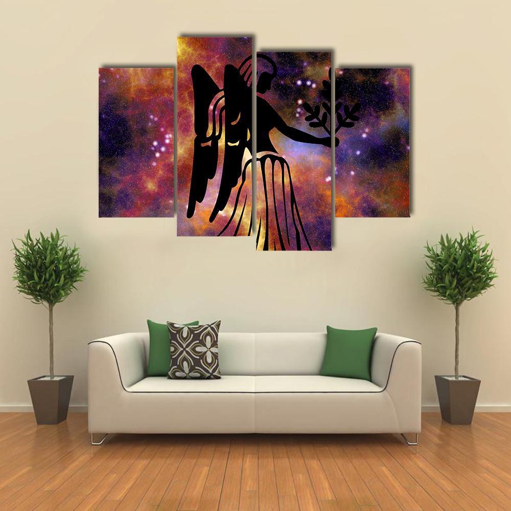 Sign Of Virgo Canvas Wall Art-4 Pop-Gallery Wrap-34" x 20"-Tiaracle