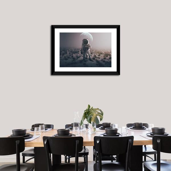 Astronaut In Alien World Vertical Canvas Wall Art-3 Vertical-Gallery Wrap-12" x 25"-Tiaracle