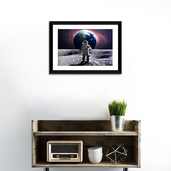 Astronaut Spacewalk Panoramic Canvas Wall Art-1 Piece-36" x 12"-Tiaracle