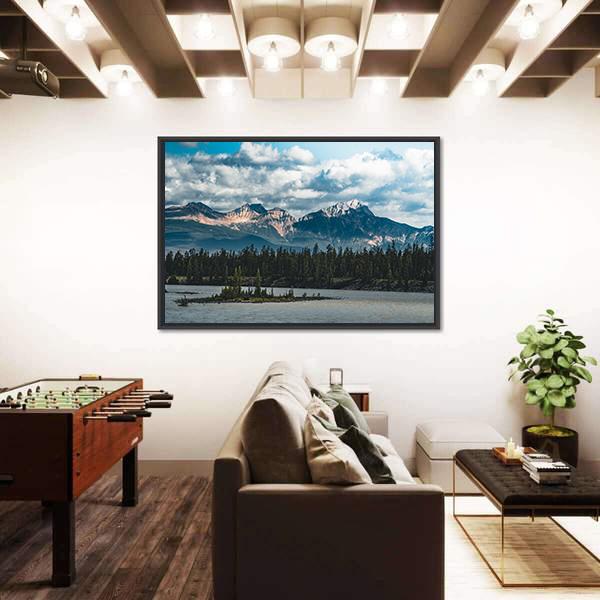 Athabasca River Canada Canvas Wall Art-3 Horizontal-Gallery Wrap-25" x 16"-Tiaracle