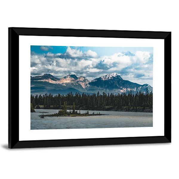 Athabasca River Canada Canvas Wall Art-3 Horizontal-Gallery Wrap-25" x 16"-Tiaracle