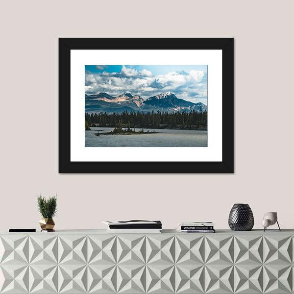 Athabasca River Canada Canvas Wall Art-3 Horizontal-Gallery Wrap-25" x 16"-Tiaracle