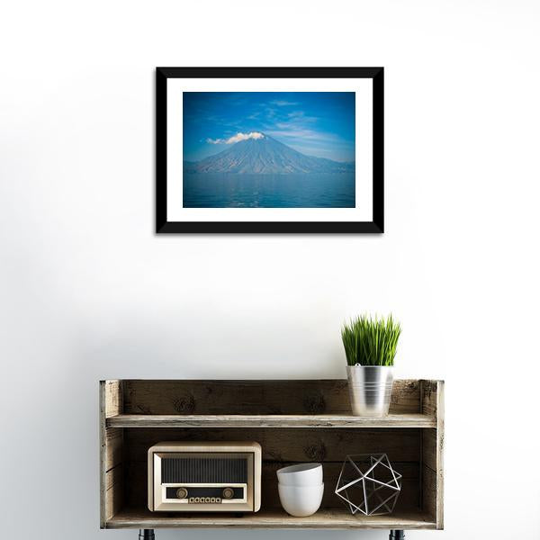 Atitlan Volcano & Lake Canvas Wall Art-1 Piece-Framed Print-20" x 16"-Tiaracle
