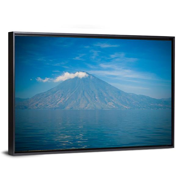Atitlan Volcano &amp; Lake Canvas Wall Art-3 Horizontal-Gallery Wrap-25" x 16"-Tiaracle