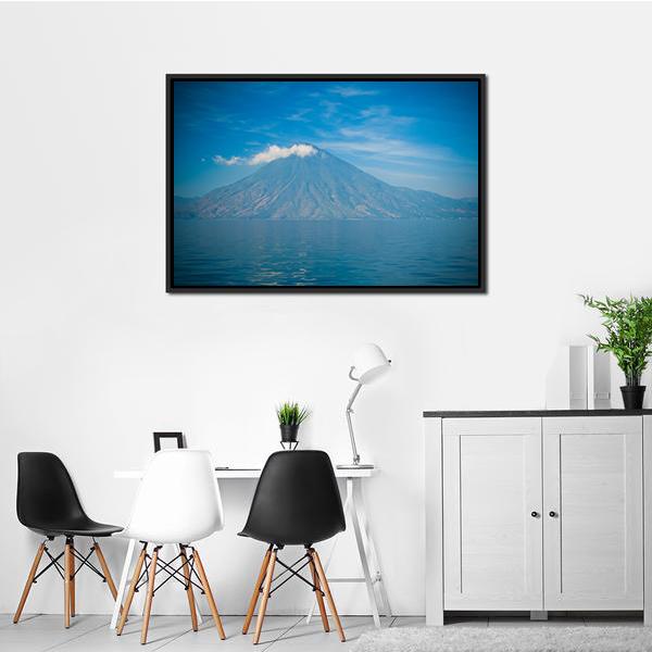 Atitlan Volcano &amp; Lake Canvas Wall Art-3 Horizontal-Gallery Wrap-25" x 16"-Tiaracle