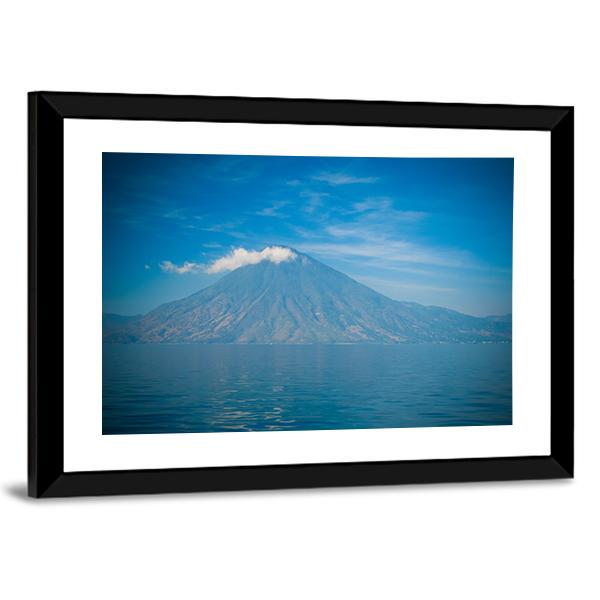 Atitlan Volcano & Lake Canvas Wall Art-3 Horizontal-Gallery Wrap-25" x 16"-Tiaracle