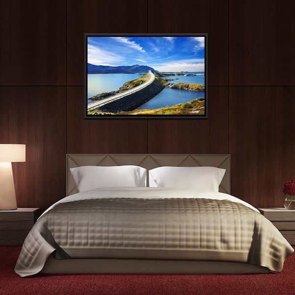 Atlanterhavsvegen Norway Canvas Wall Art-3 Horizontal-Gallery Wrap-25" x 16"-Tiaracle