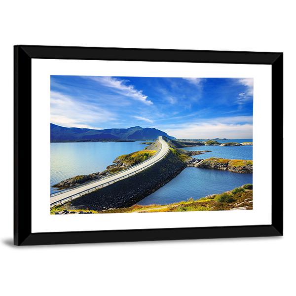 Atlanterhavsvegen Norway Canvas Wall Art-5 Horizontal-Gallery Wrap-22" x 12"-Tiaracle