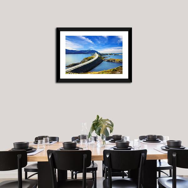 Atlanterhavsvegen Norway Canvas Wall Art-5 Horizontal-Gallery Wrap-22" x 12"-Tiaracle