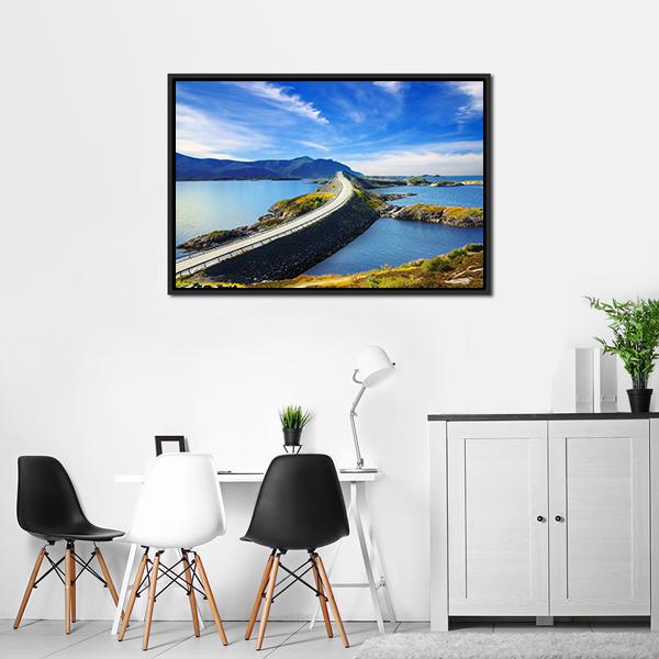 Atlanterhavsvegen Norway Panoramic Canvas Wall Art-1 Piece-36" x 12"-Tiaracle