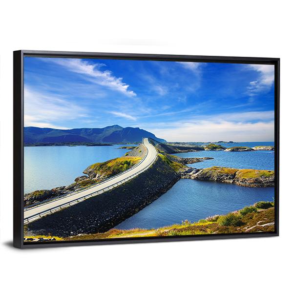 Atlanterhavsvegen Norway Panoramic Canvas Wall Art-1 Piece-36" x 12"-Tiaracle