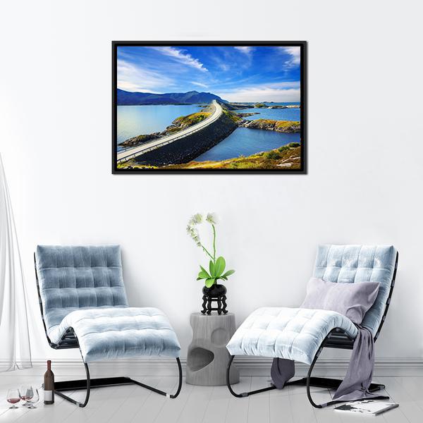 Atlanterhavsvegen Norway Panoramic Canvas Wall Art-1 Piece-36" x 12"-Tiaracle