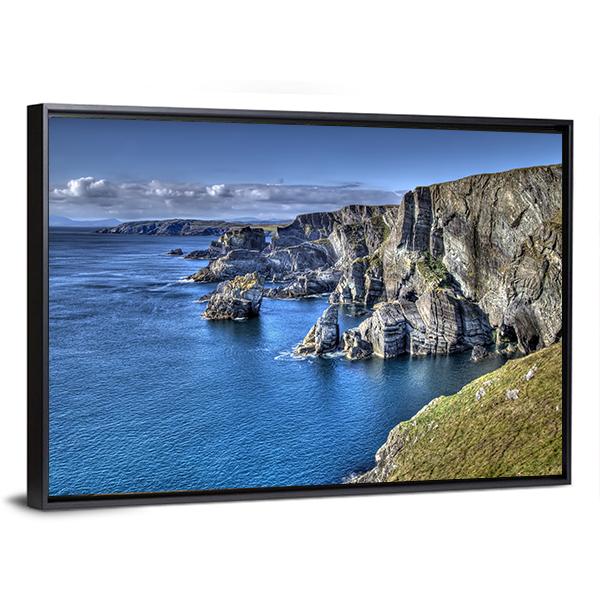 Atlantic Coast Cliffs Canvas Wall Art-3 Horizontal-Gallery Wrap-25" x 16"-Tiaracle