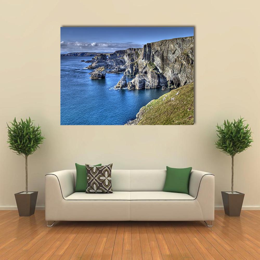 Atlantic Coast Cliffs Canvas Wall Art-1 Piece-Gallery Wrap-48" x 32"-Tiaracle
