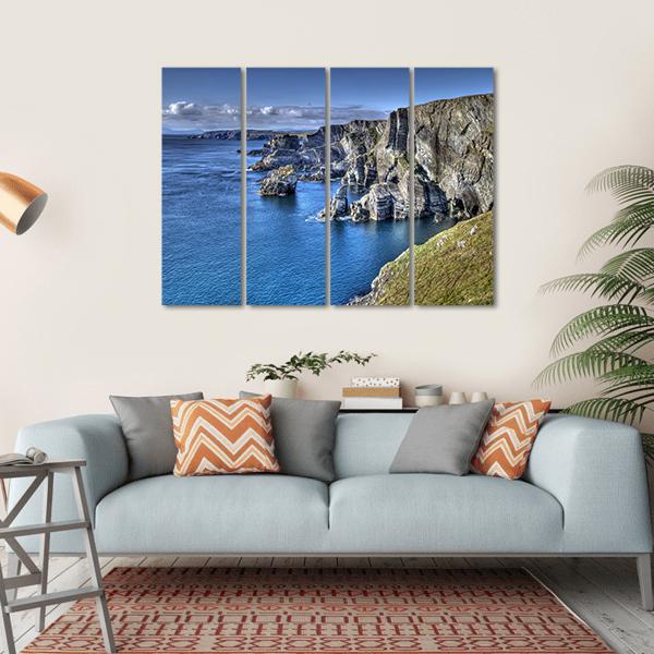 Atlantic Coast Cliffs Canvas Wall Art-4 Horizontal-Gallery Wrap-34" x 24"-Tiaracle