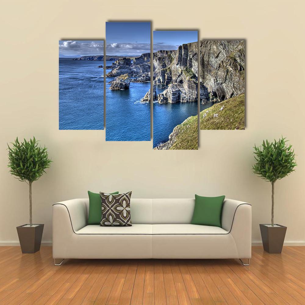 Atlantic Coast Cliffs Canvas Wall Art-4 Pop-Gallery Wrap-50" x 32"-Tiaracle