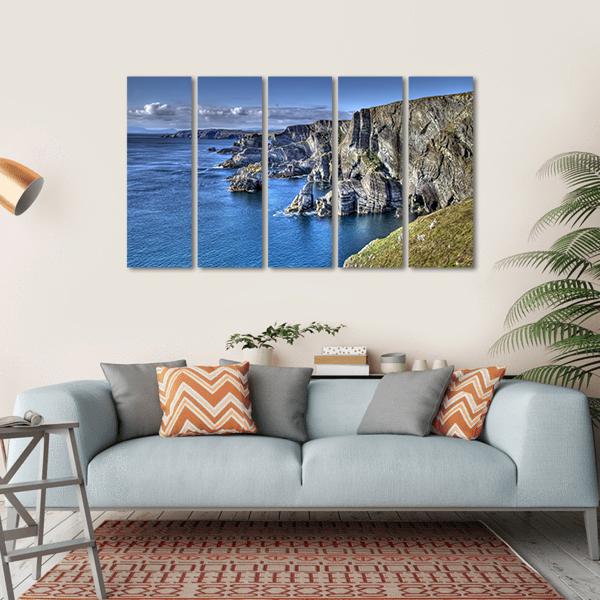 Atlantic Coast Cliffs Canvas Wall Art-5 Horizontal-Gallery Wrap-22" x 12"-Tiaracle