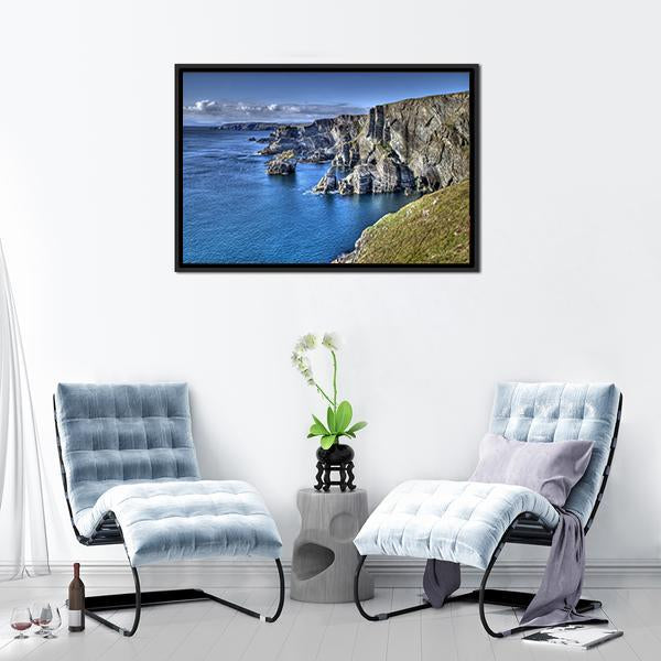 Atlantic Coast Cliffs Canvas Wall Art-5 Horizontal-Gallery Wrap-22" x 12"-Tiaracle