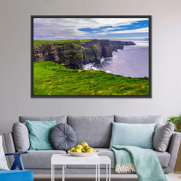 Atlantic Coast Ireland Panoramic Canvas Wall Art-1 Piece-36" x 12"-Tiaracle