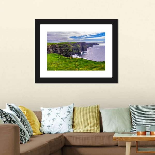 Atlantic Coast Ireland Panoramic Canvas Wall Art-1 Piece-36" x 12"-Tiaracle