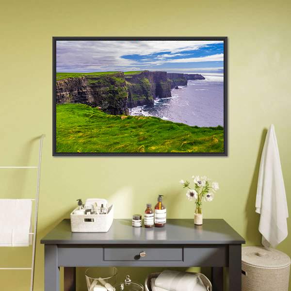 Atlantic Coast Ireland Panoramic Canvas Wall Art-1 Piece-36" x 12"-Tiaracle