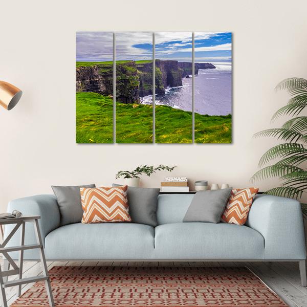 Atlantic Coast Ireland Canvas Wall Art-4 Horizontal-Gallery Wrap-34" x 24"-Tiaracle