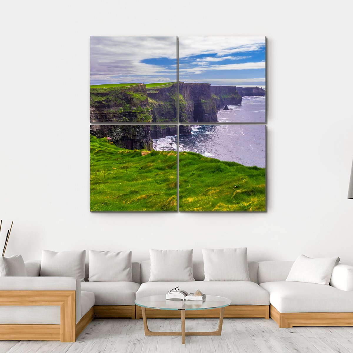 Atlantic Coast Ireland Canvas Wall Art-4 Square-Gallery Wrap-17" x 17"-Tiaracle