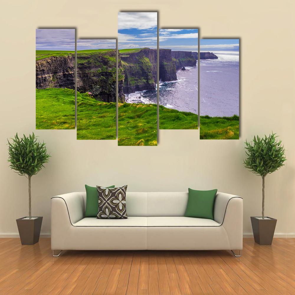 Atlantic Coast Ireland Canvas Wall Art-5 Pop-Gallery Wrap-47" x 32"-Tiaracle