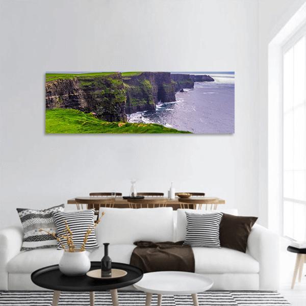 Atlantic Coast Ireland Panoramic Canvas Wall Art-1 Piece-36" x 12"-Tiaracle