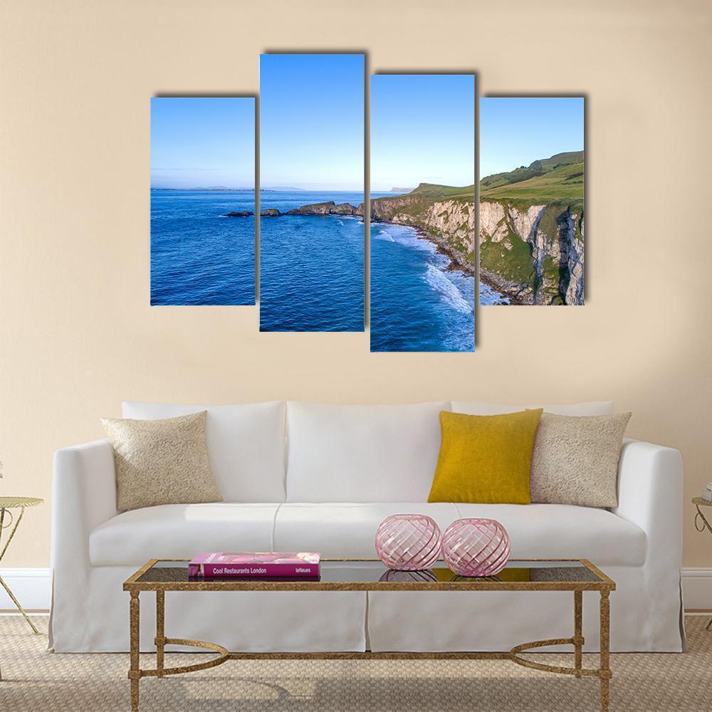 Atlantic Coast With Cliffs Canvas Wall Art-4 Pop-Gallery Wrap-50" x 32"-Tiaracle