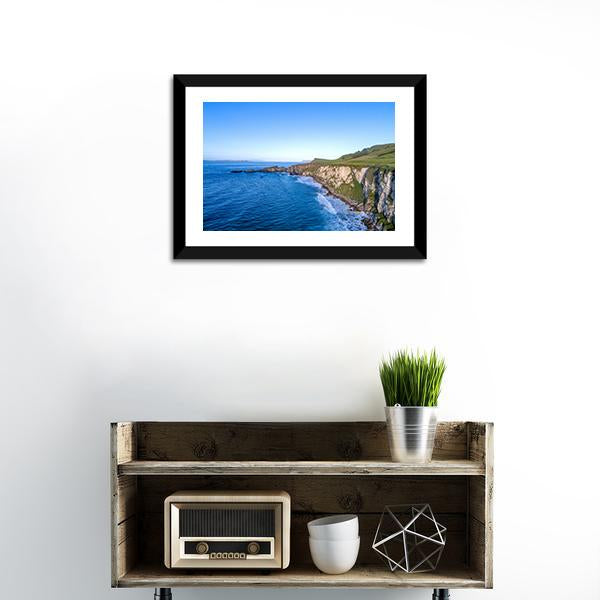Atlantic Coast With Cliffs Canvas Wall Art-1 Piece-Framed Print-20" x 16"-Tiaracle