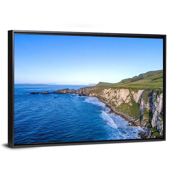 Atlantic Coast With Cliffs Canvas Wall Art-3 Horizontal-Gallery Wrap-25" x 16"-Tiaracle