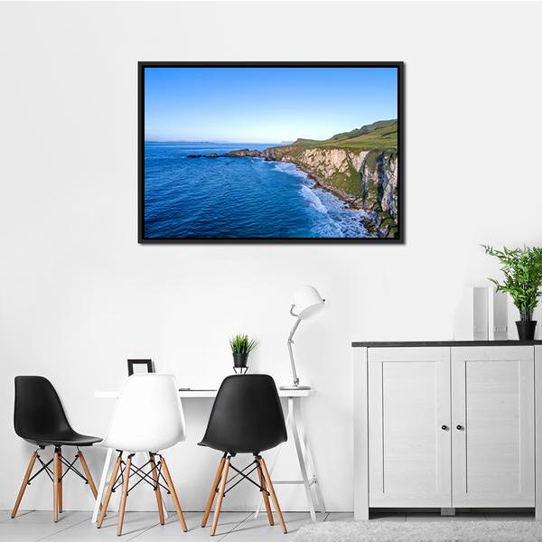 Atlantic Coast With Cliffs Canvas Wall Art-3 Horizontal-Gallery Wrap-25" x 16"-Tiaracle