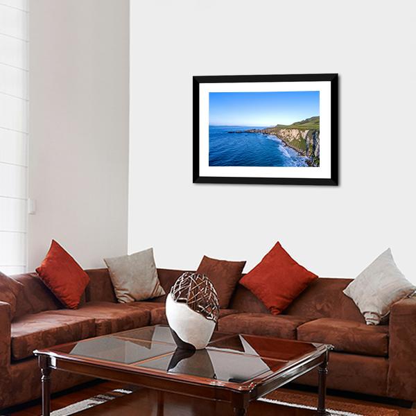 Atlantic Coast With Cliffs Canvas Wall Art-3 Horizontal-Gallery Wrap-25" x 16"-Tiaracle