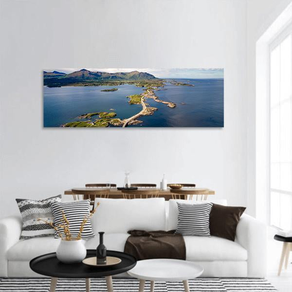 Atlantic Ocean Road Panoramic Canvas Wall Art-1 Piece-36" x 12"-Tiaracle