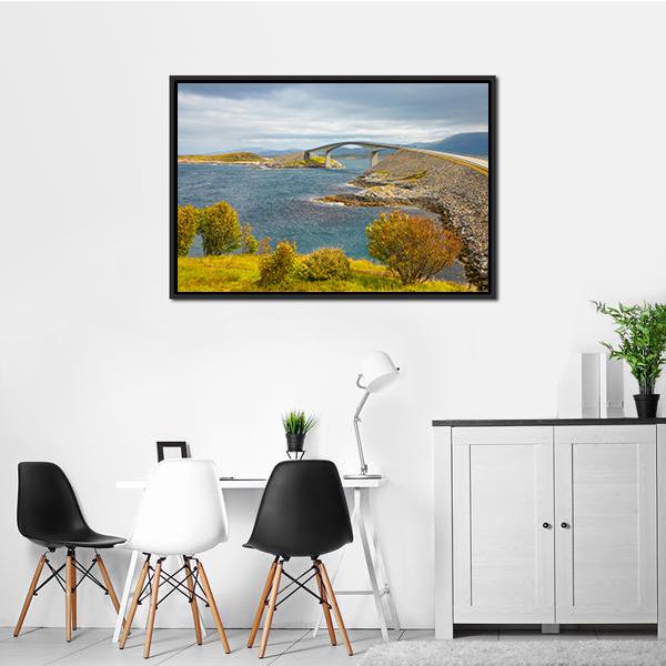 Atlantic Road Norway Canvas Wall Art-3 Horizontal-Gallery Wrap-25" x 16"-Tiaracle