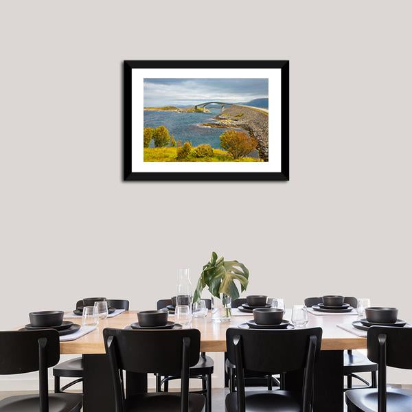 Atlantic Road Norway Canvas Wall Art-3 Horizontal-Gallery Wrap-25" x 16"-Tiaracle