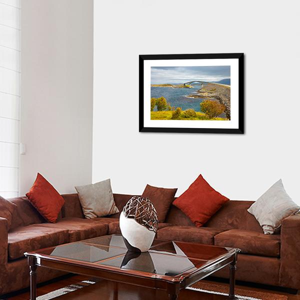 Atlantic Road Norway Canvas Wall Art-3 Horizontal-Gallery Wrap-25" x 16"-Tiaracle
