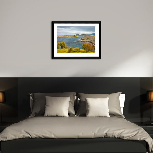 Atlantic Road Norway Canvas Wall Art-3 Horizontal-Gallery Wrap-25" x 16"-Tiaracle