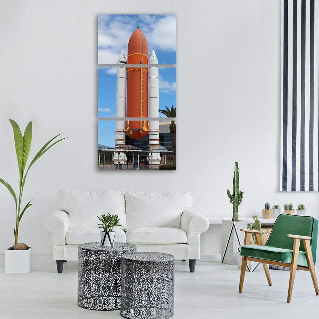Atlantis Space Shuttle Vertical Canvas Wall Art-3 Vertical-Gallery Wrap-12" x 25"-Tiaracle