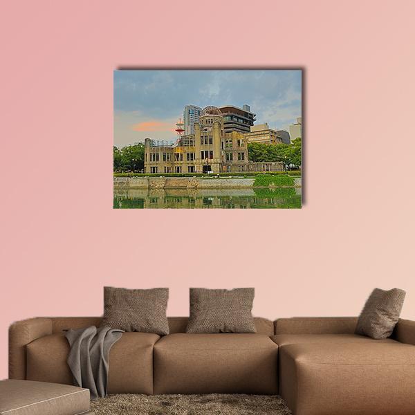 Atomic Dome Japan Canvas Wall Art-1 Piece-Gallery Wrap-48" x 32"-Tiaracle