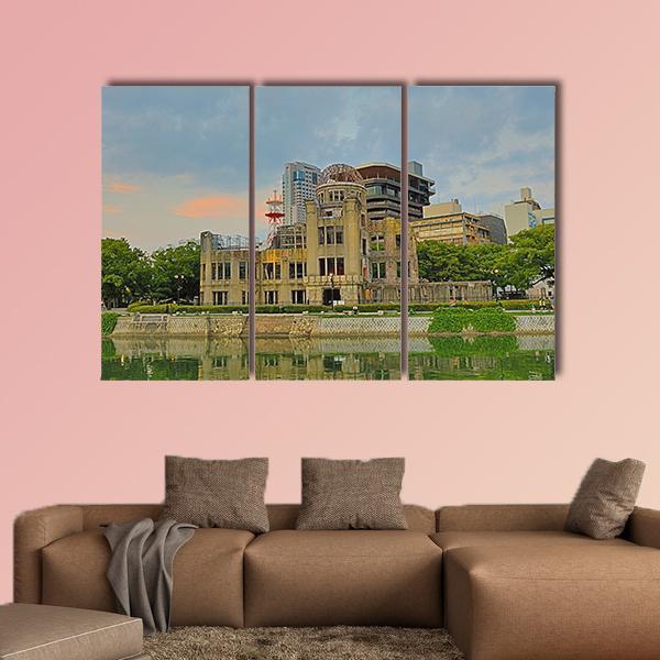 Atomic Dome Japan Canvas Wall Art-3 Horizontal-Gallery Wrap-37" x 24"-Tiaracle